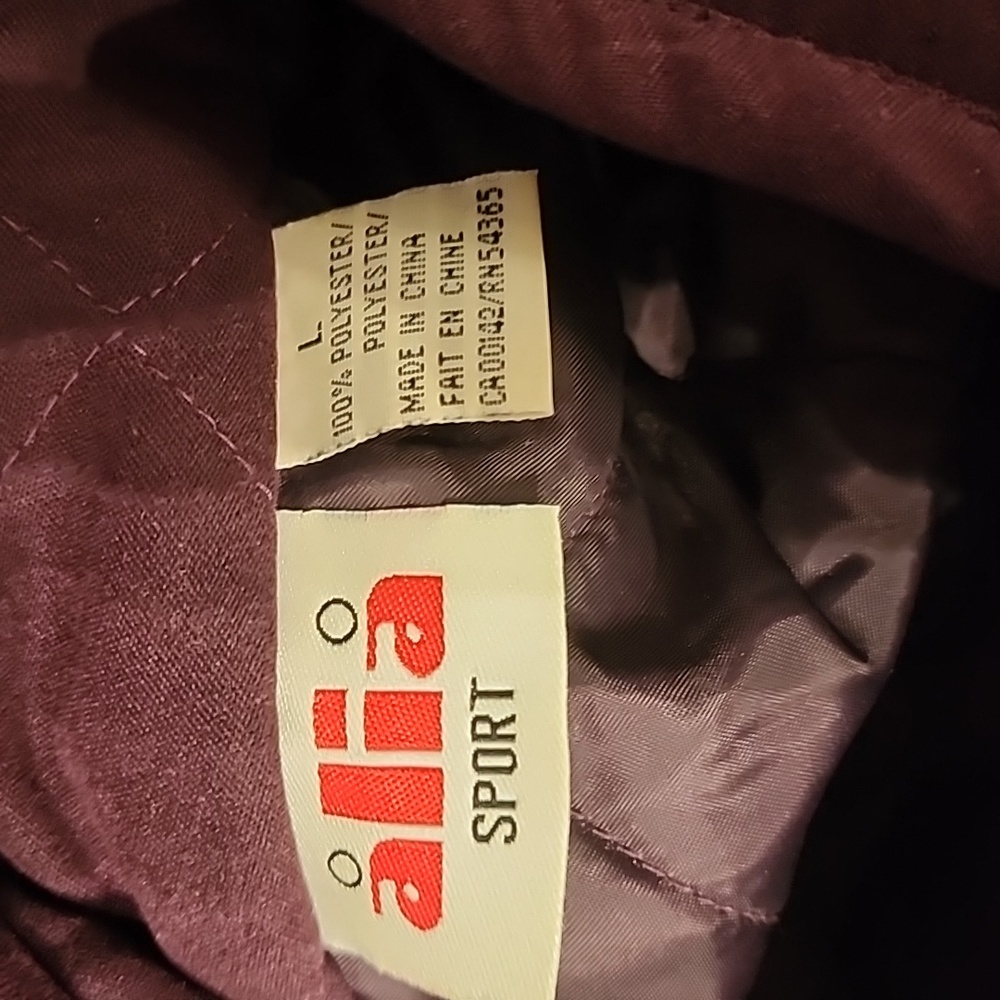 (L) Alia Sport Solid Color Quilted Hoodless Coat Outdoor Cozy - Picture 3 of 8
